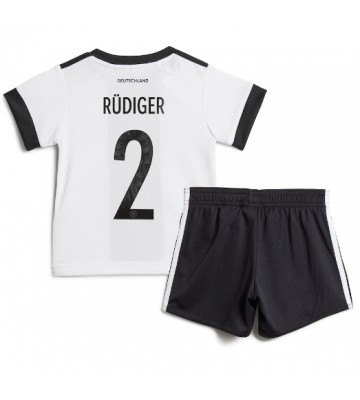 Tyskland Antonio Rudiger #2 Hjemmedraktsett Barn VM 2022 Kortermet (+ Korte bukser)